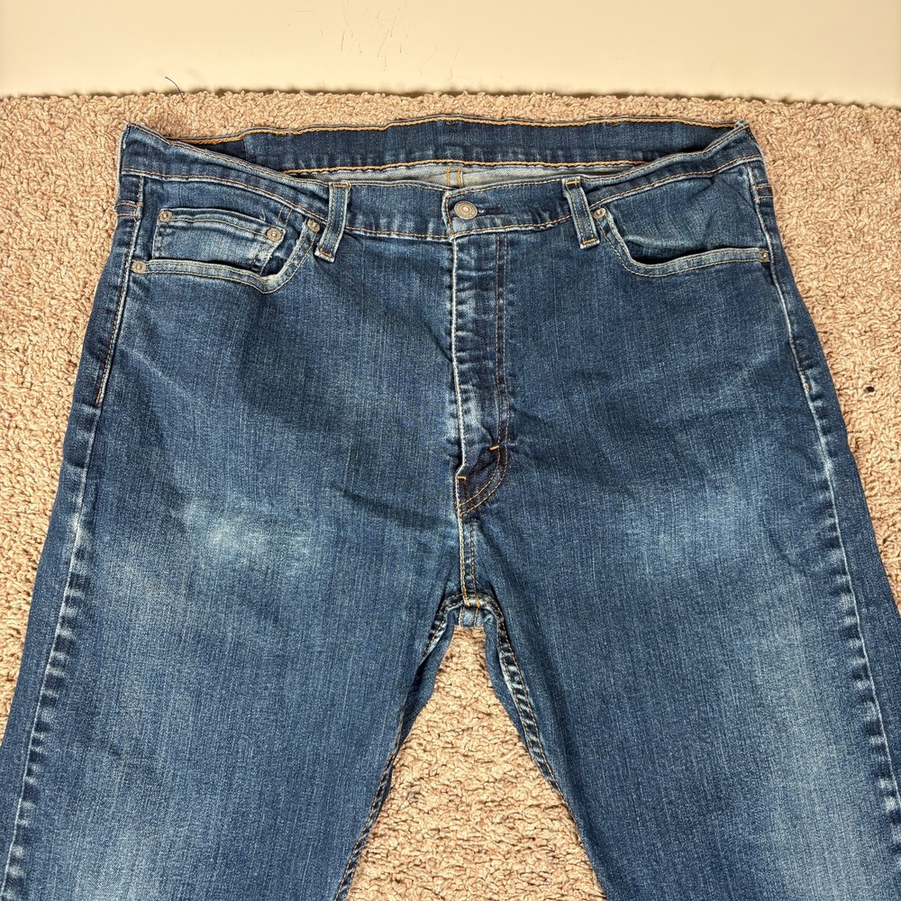 Levi Strauss Mens 513 Regular Fit Blue Denim Jeans Size 36x28 Cowboy Western